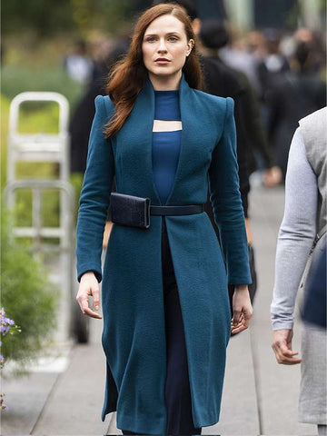 Westworld Season 4 Evan Rachel Wood Blue Coat