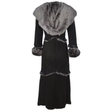 Black Shearling Leather Jacket For Womens