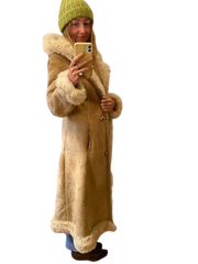 Vintage 70s Penny Lane Shearling Leather Coat