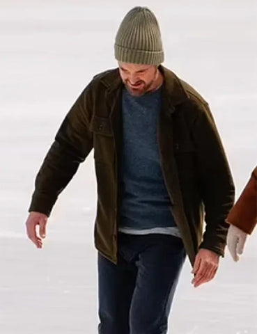 Will Forte Kinda Pregnant Brown Wool Jacket