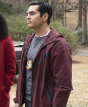 Will Trent S03 Ramón Rodríguez Maroon Hooded Jacket