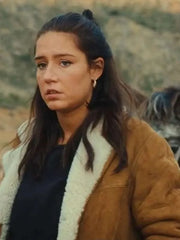 Wingwomen Adèle Exarchopoulos Shearling Leather Jacket