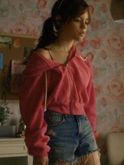 Jenna Ortega Winter Spring Summer or Fall Pink Hoodie