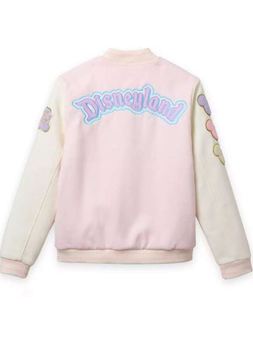 Women Disneyland Pink Varsity Jacket