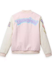 Women Disneyland Pink Varsity Jacket
