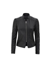 Women’s Slim Fit Black Leather Jacket
