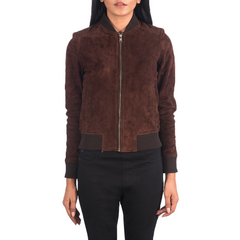Bliss Suede Jacket Women, Brown