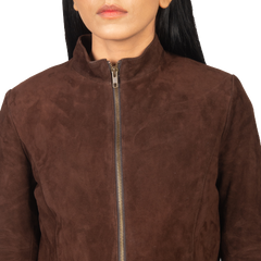 Rumella Mocha Suede Jacket Women, Brown