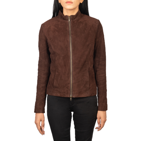 Rumella Mocha Suede Jacket Women, Brown
