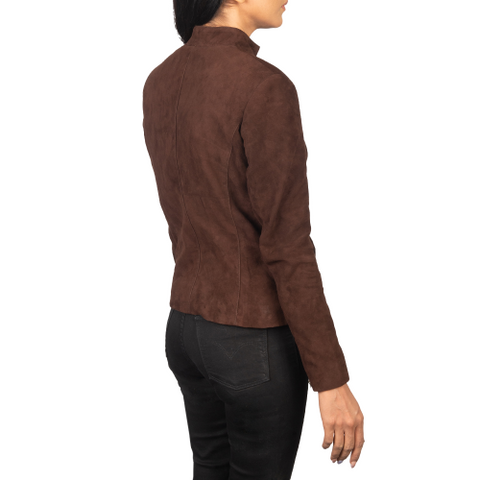 Rumella Mocha Suede Jacket Women, Brown