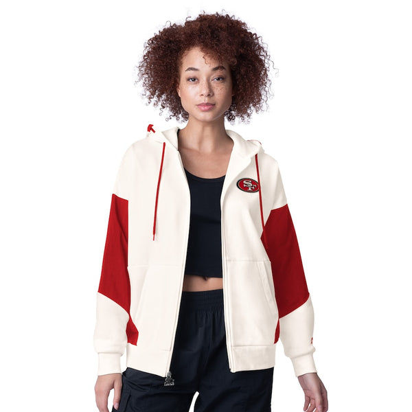 Women's San Francisco 49ers Starter White Scrimmage Hoodie