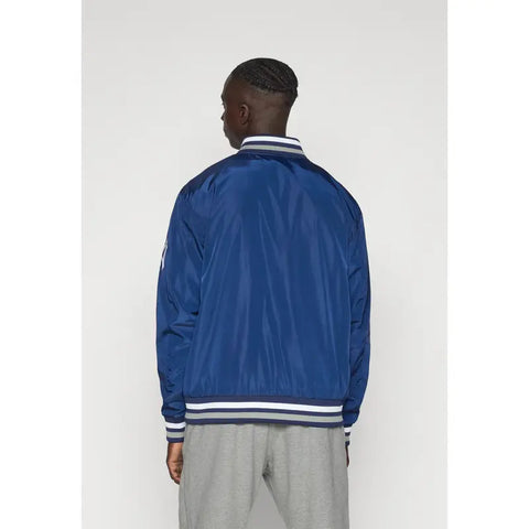 Yankees Blue Satin Bomber Jacket