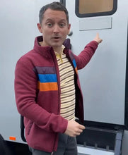 Yellowjackets Season 3 Elijah Wood Striped Jacket