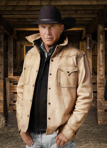 Yellowstone Season 5 John Dutton White Jacket