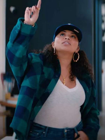 Lauren London You People Plaid Jacket