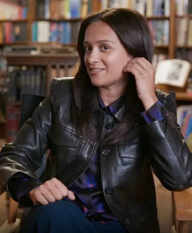 You S05 Amy-Leigh Hickman Black Leather Jacket