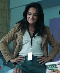You S05 Amy-Leigh Hickman Suede Leather Jacket