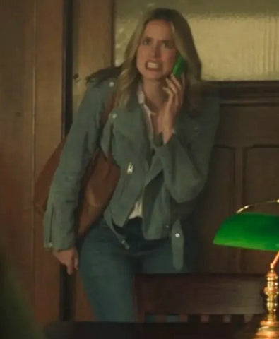 You S05 Guinevere Beck Green Suede Jacket