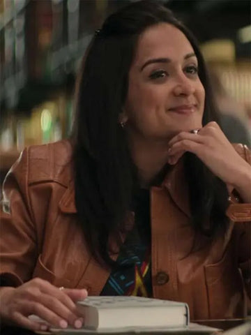 You S04 Amy-Leigh Hickman Brown Leather Jacket