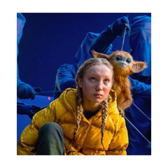 The Legend of Ochi 2025 Helena Zengel Yellow Puffer Jacket