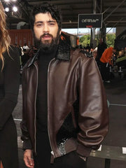 Zayn Malik Off-White Show Brown Jacket