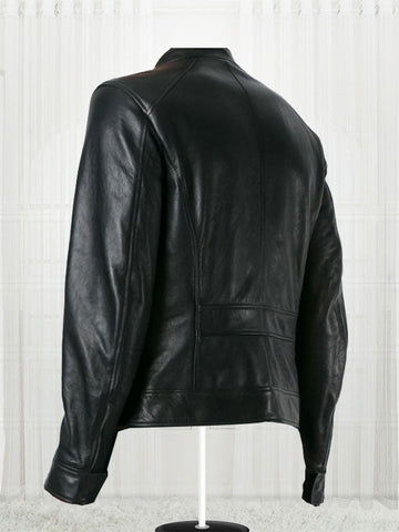 Men’s Zipped Black Leather Jacket