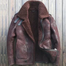 Aaron Burgundy Shearling Jacket