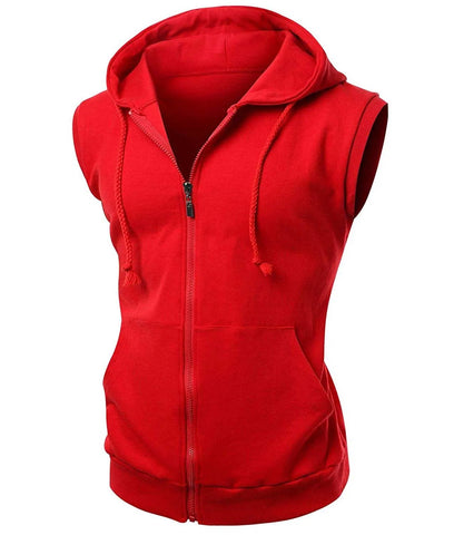 Michael B Jordan Creed II Red Hoodie Vest
