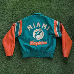 Alix Earle Miami Dolphins Leather Jacket
