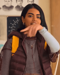 Never Have I Ever S03 Aneesa Brown Vest