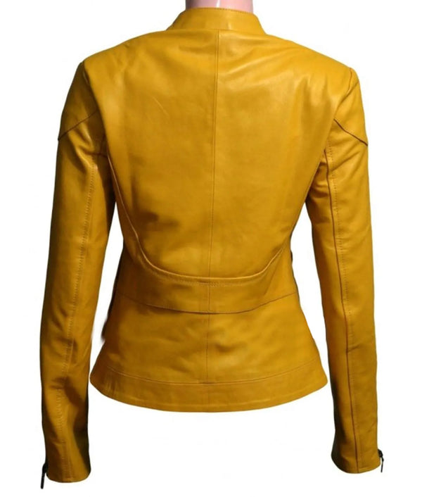 Ninja Turtles Megan Fox Yellow Leather Jacket