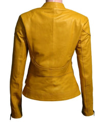Ninja Turtles Megan Fox Yellow Leather Jacket