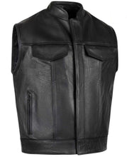 Beck Men's 566 Horsehide Leather Motorcycle Black Vest