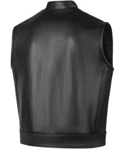 Beck Men's 566 Horsehide Leather Motorcycle Black Vest