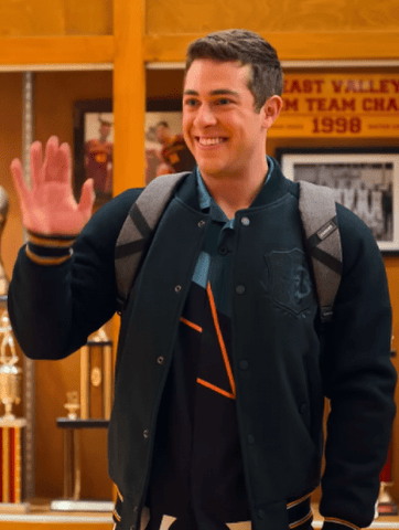 Never Have I Ever S03 Ben Gross Green Bomber Jacket