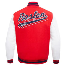 Boston Red Sox Red and White Varsity Jacket