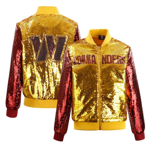 Women's Washington Commanders Cuce Two-Tone Sequin Jacket