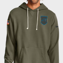 Carolina Panthers Olive 2025 Salute to Service Sideline Hoodie