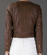 Beauty & The Beast Kristin Kreuk Brown Leather Cropped Jacket