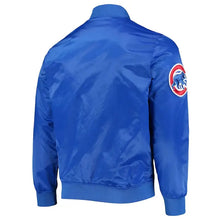 Chicago Cubs Wordmark Royal Blue Satin Jacket