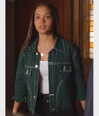 9-1-1 Corinne Massiah Green Denim Jacket