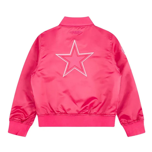 Dallas Cowboys Triple Pink Satin Varsity Jacket