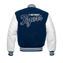 Detroit Tigers Letterman Blue and White Jacket