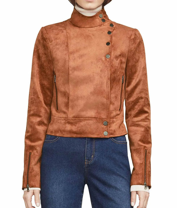 Arrow Juliana Harkavy Suede Brown Jacket