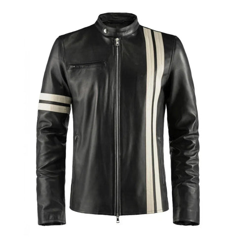 John Tanner Driver Black Leather Jacket