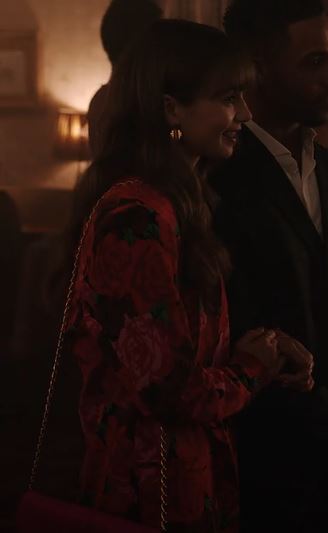 Emily In Paris S03 Emily Cooper Red Rose Blazer