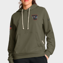 New England Patriots Olive 2025 Salute to Service Sideline Hoodie
