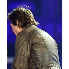 Tom Cruise Mission Impossible The Final Reckoning Brown Leather Jacket