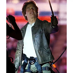 Tom Cruise Mission Impossible The Final Reckoning Brown Leather Jacket