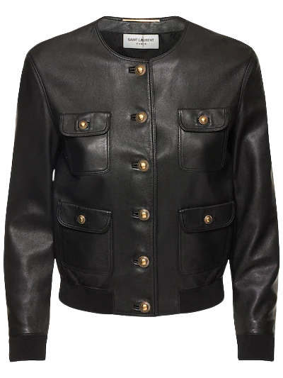 Saint Laurent Patch Bomber Jacket Women